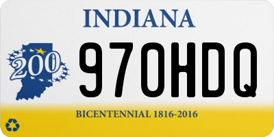 IN license plate 970HDQ