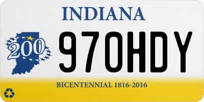 IN license plate 970HDY
