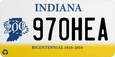 IN license plate 970HEA