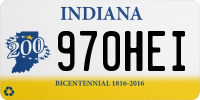 IN license plate 970HEI