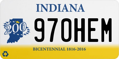IN license plate 970HEM