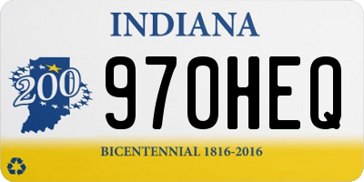 IN license plate 970HEQ