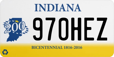IN license plate 970HEZ
