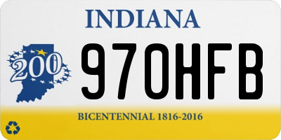 IN license plate 970HFB