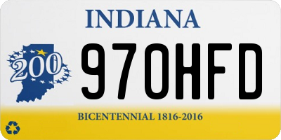 IN license plate 970HFD