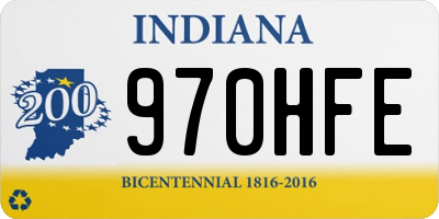 IN license plate 970HFE