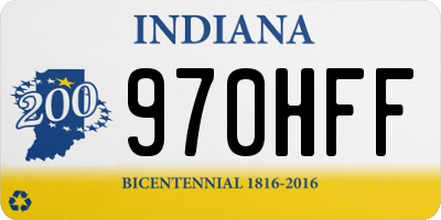 IN license plate 970HFF
