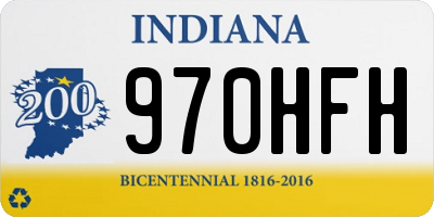IN license plate 970HFH