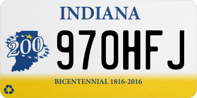 IN license plate 970HFJ