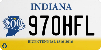 IN license plate 970HFL