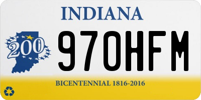 IN license plate 970HFM