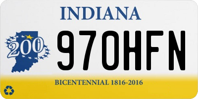 IN license plate 970HFN