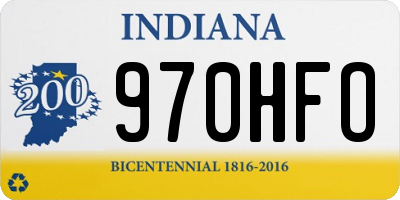 IN license plate 970HFO