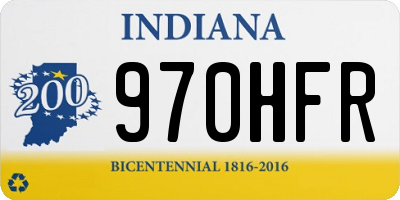 IN license plate 970HFR