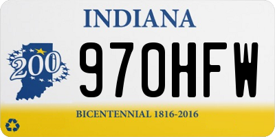 IN license plate 970HFW