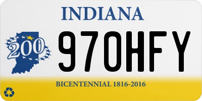 IN license plate 970HFY