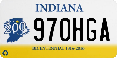 IN license plate 970HGA