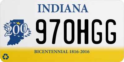 IN license plate 970HGG
