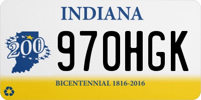 IN license plate 970HGK