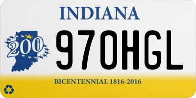 IN license plate 970HGL