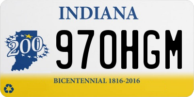 IN license plate 970HGM