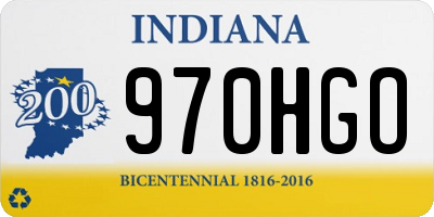 IN license plate 970HGO