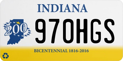 IN license plate 970HGS