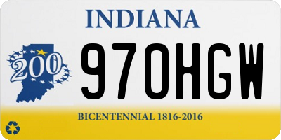 IN license plate 970HGW