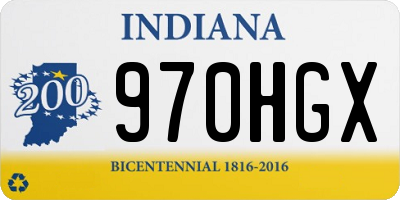 IN license plate 970HGX