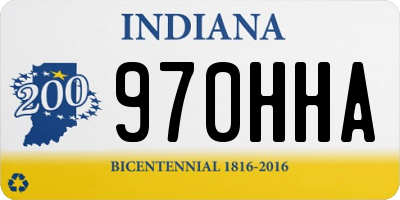 IN license plate 970HHA