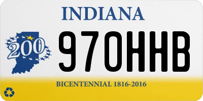 IN license plate 970HHB