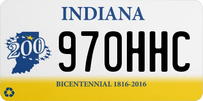 IN license plate 970HHC