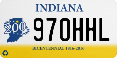 IN license plate 970HHL