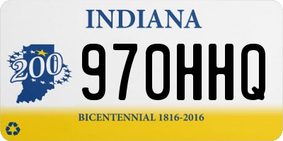 IN license plate 970HHQ