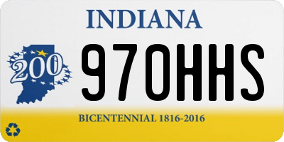 IN license plate 970HHS