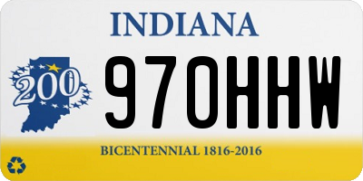 IN license plate 970HHW