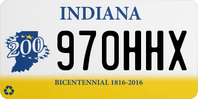 IN license plate 970HHX