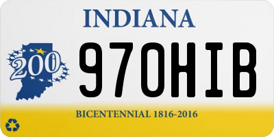 IN license plate 970HIB