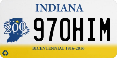IN license plate 970HIM
