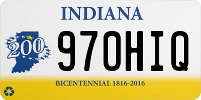 IN license plate 970HIQ