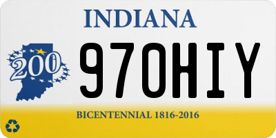 IN license plate 970HIY