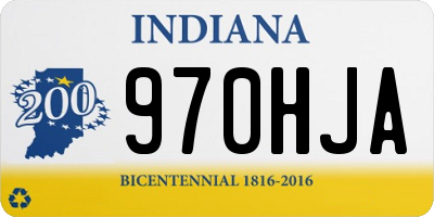 IN license plate 970HJA