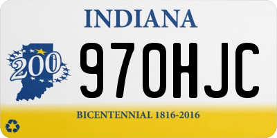 IN license plate 970HJC