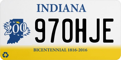 IN license plate 970HJE