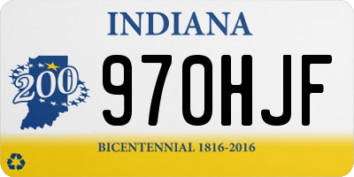 IN license plate 970HJF