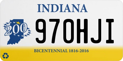IN license plate 970HJI