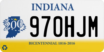 IN license plate 970HJM