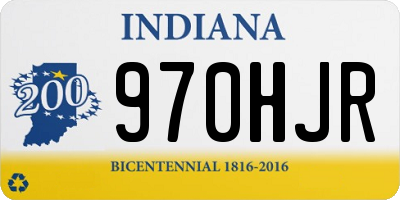 IN license plate 970HJR