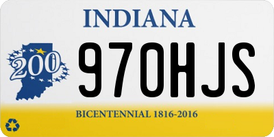 IN license plate 970HJS
