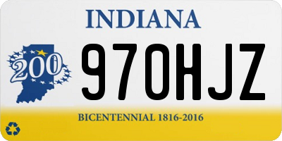 IN license plate 970HJZ